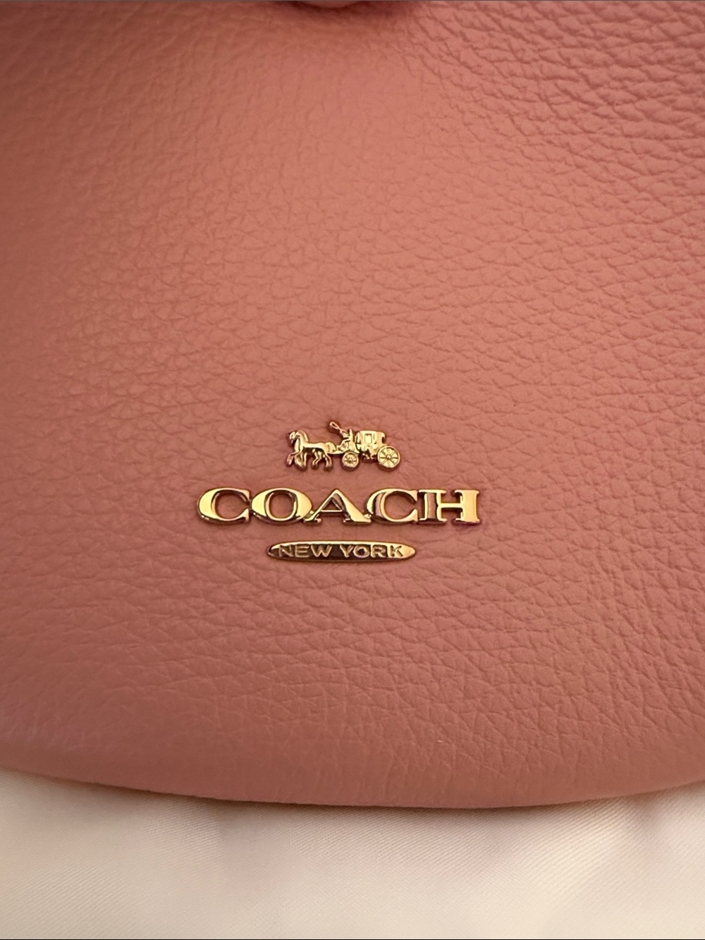 🩷COACH NWT Pink Petal Mini Payton Leather Shoulder Bag With Gold Hardware - Picture 6 of 11